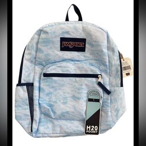 JANSPORT Cross Town Mile High Cloud Pattern Backpack NWT